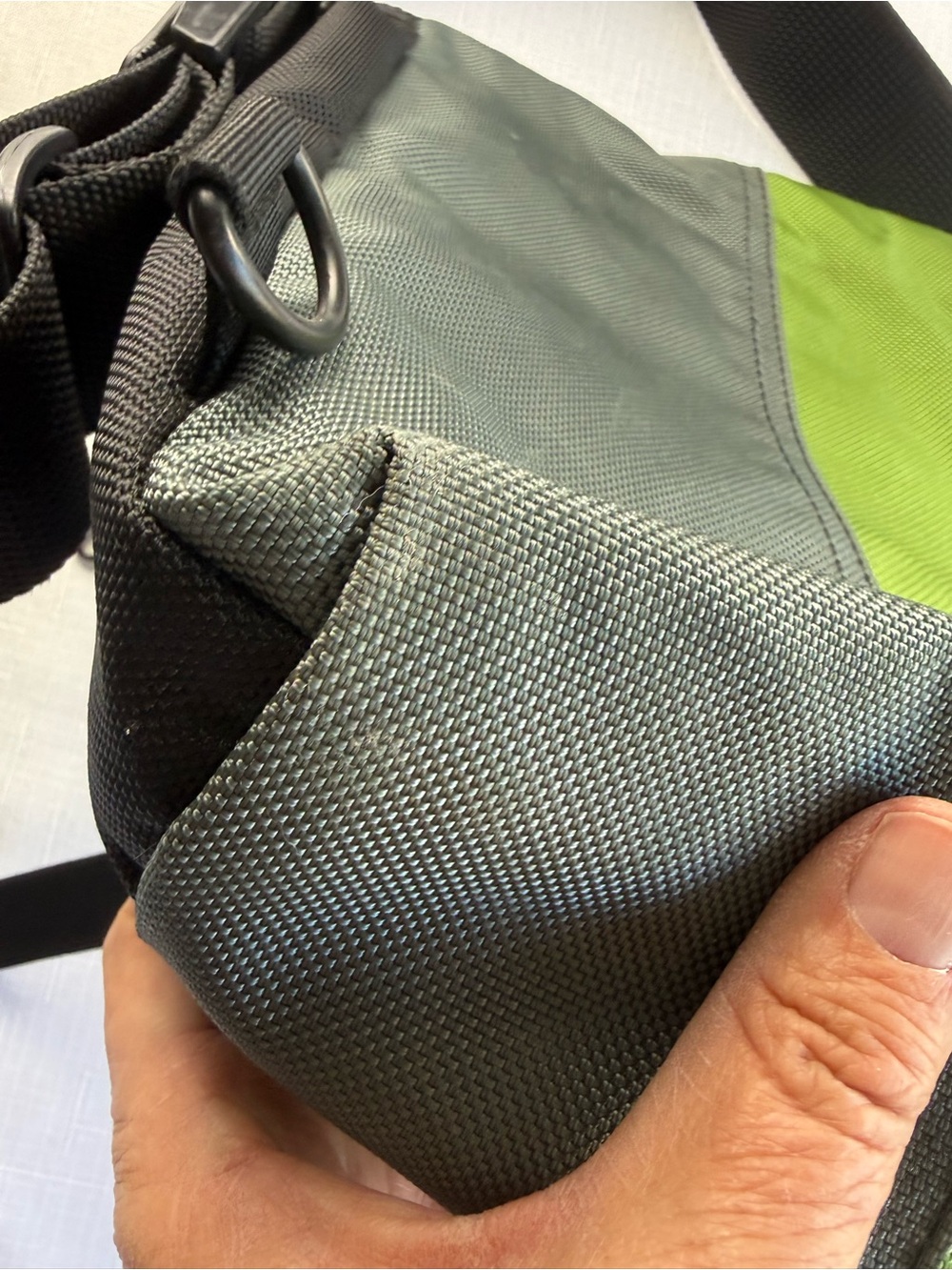 Timbuk2 Classic Messenger Bag Grey Green Small Crossbody Commuter Bike Bag - Picture 10 of 12